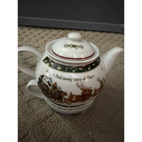 Portmeirion A Christmas Story Susan Winget Tea for One Set Teapot Cup - Picture 3 of 16